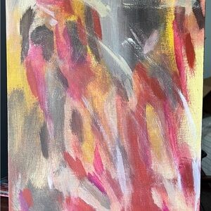 original acrylic painting on canvas board 11x14 Wellness Modern Multicolor Rehab